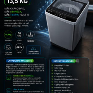 LAVADORA AUTOMÁTICA 13.5 KG MGWM135S