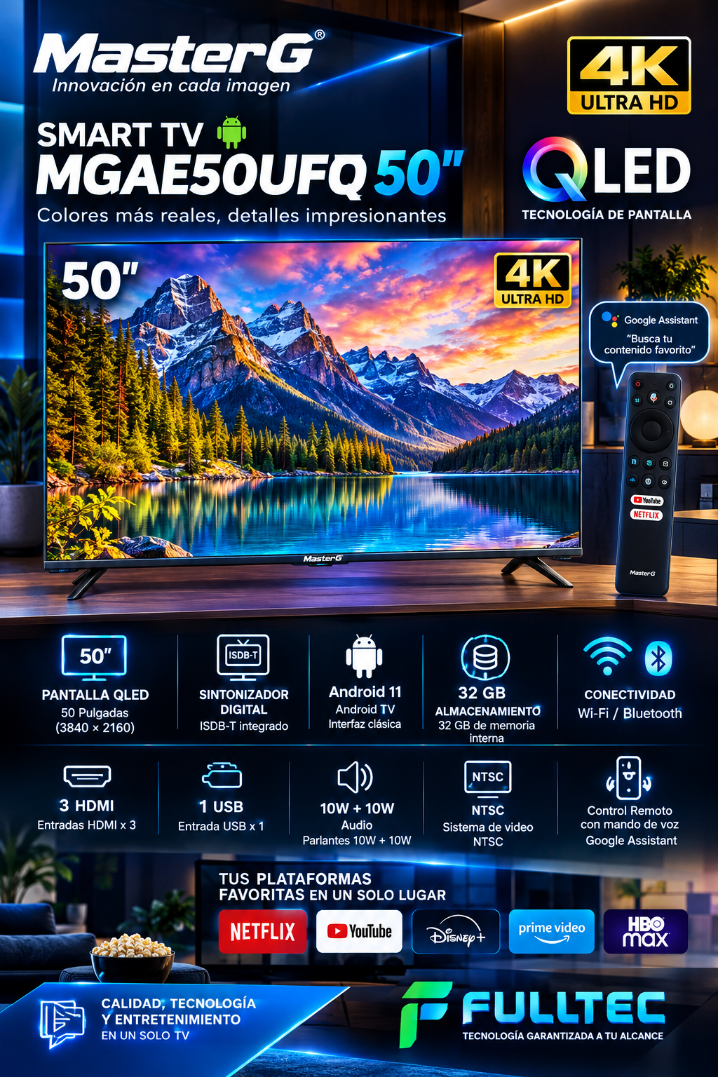 QLED 50’’ SMART TV 4K MGAE50UFQ
