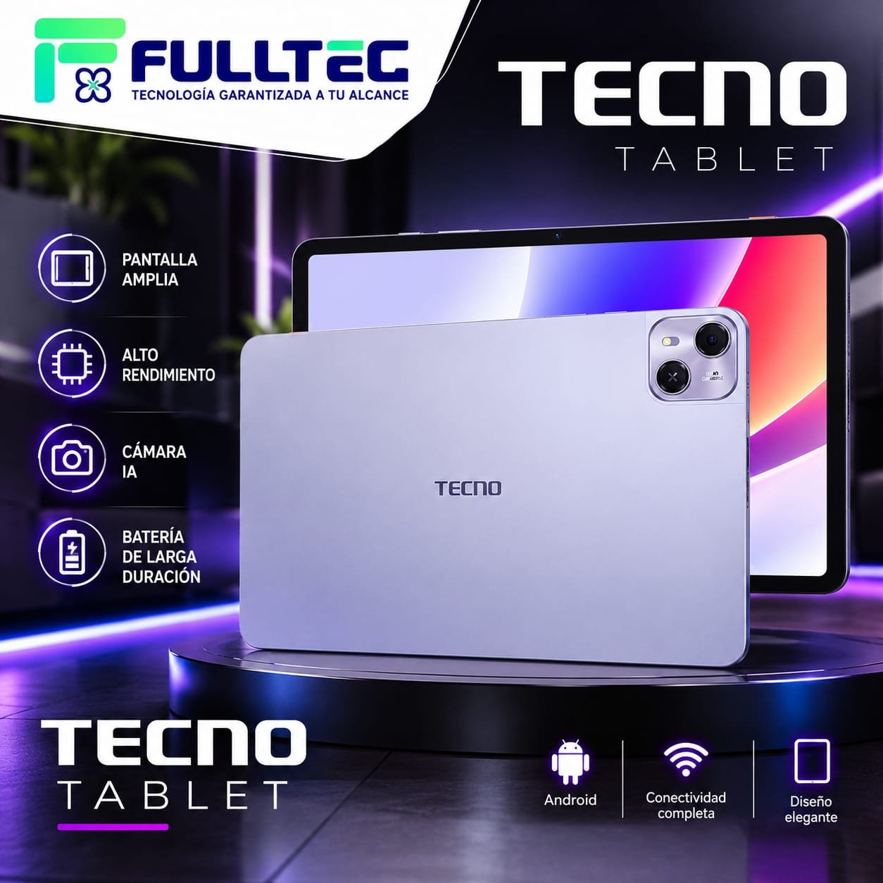 TABLET TECNO MEGAPAD PRO 256GB/8 RAM + 8 RAM